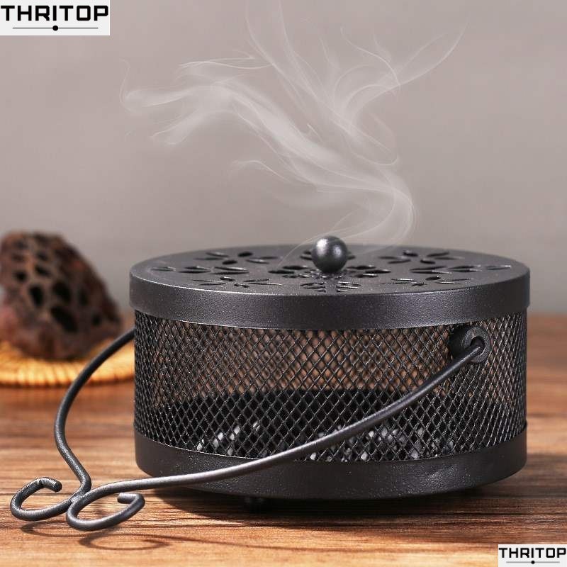 Wrouht iron mosquito-repellent incense plane coil holder-封面