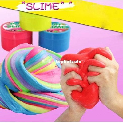 Multicolor Fluffy Foam Clay Slime For Kids Stress Relief Int