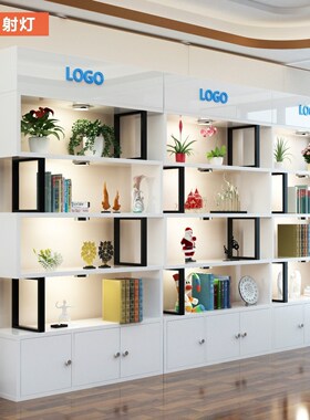 Combination of free display cabinet products, barber shops,