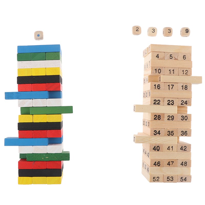 creative novel wooden digital jenga building block brain ga