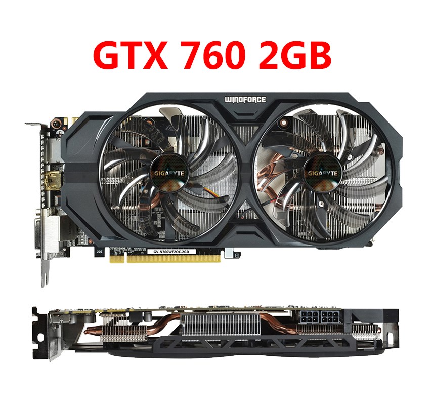 GIGABYTE GV-N760WF2OC-2GD GP Graphics Cards 256Bit GDDR5 GTX