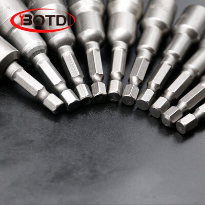 1SET Magnetic Impact Nut Driver Socket Set Metric 6mm~15mm I