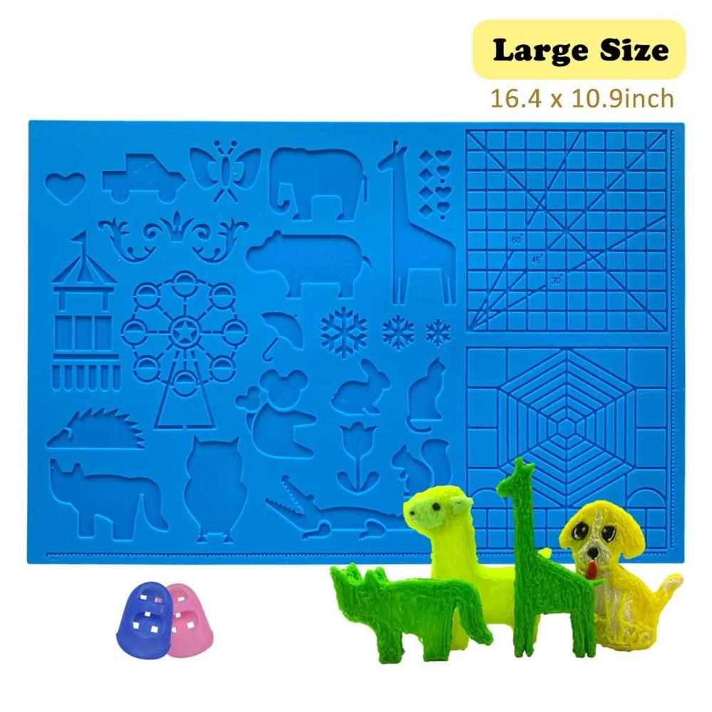 Dikale 3D Pen Mat 3D Printing Pen Large Silicone Design Mat