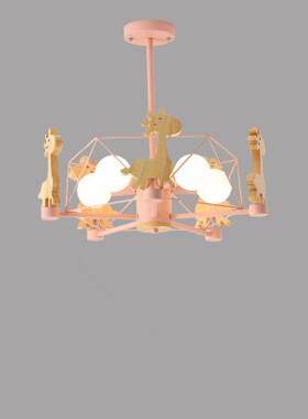 2019 New Animal LED Chandelier Wooden Lustres  Living Room W