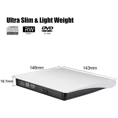 Portable External DVD Drive USB 3.0 Portable CD/DVD+/-RW Dri