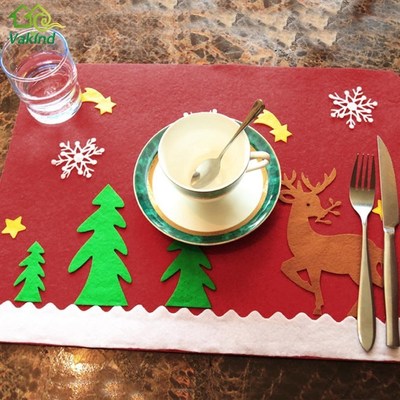 Christmas Deer Suit Placemat Table Runner Mat Cutlery Holder