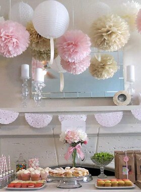 Wedding Decorative Paper Pompoms Pom Poms Balls Party Home D