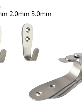 2pcs 3 Sizes Stainless Steel Door Hooks Hanging Hanger Holde