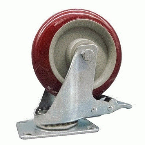 Heavy Duty 125mm Rubber Wheel Swivel Castor Wheels Trolley C