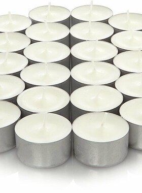 50pack White Unscented 8 Hour Burn Tea Light Candles Xmas