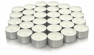 50pack White Unscented 8 Hour Burn Tea Light Candles Xmas
