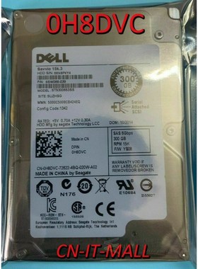 2.5 0H8DVC 0NWH7V ST9300653SS 300GB 15000 RPM 64MB Cache SAS