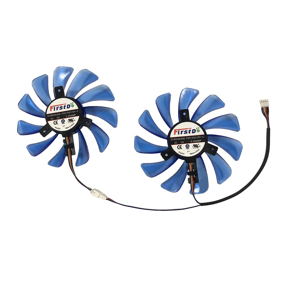 2pcs/set 95mm Alternative FDC10U12S9-C RX 590 RX 580 GPU Vid