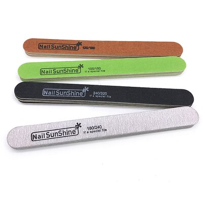 20Pcs Lime A Ongle Nail Sunshine Wooden Nail Files Kit 240/3