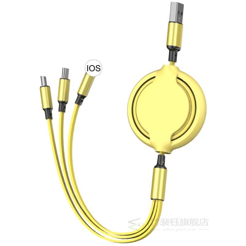 3 in 1 USB Cable Retractable Multiple Charger Cord Adapter C
