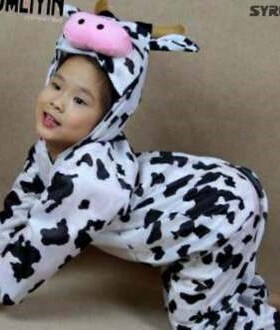 ildren Kids Toddler Cartoon Animal Milk Cow Costume Perfor-