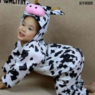 ildren Kids Toddler Cartoon Animal Milk Cow Costume Perfor-