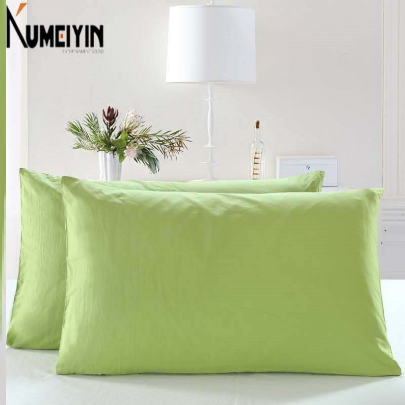 枕套2个bed set bedding mono color plain pillow case 2pcs