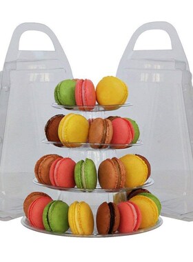 4 Tier Clear Macaron French Macaroons Tower Cake Cupacake St