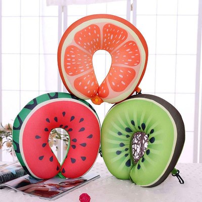 U-Shaped Pillow Fruit Nanoparticles Office Nap Car Airplane