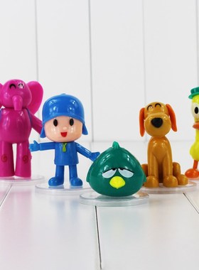 5pcs/lot Cartoon Pocoyo Figure Toys Pocoyo Duck Pato Elepha