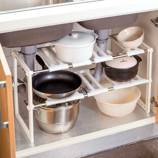 Stainless steel sink under the shelf kitchen shelf