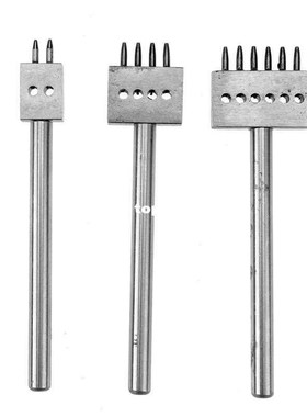 3Pcs 5/8mm2/4/6 Spacing Prong Leather Punch Tool Row Circula