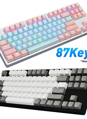 87Pcs/Set Key Caps PBT Color Matching Light proof Mechanica