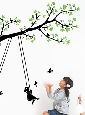 Hot sell Swing Tree stickerHome Decoration kids'room wallpap