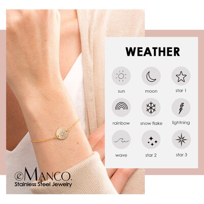 eManco Personalized Engrave Designer Initial Braclets for w