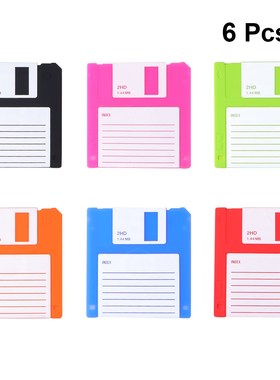 6PCS Floppy Disk Shape Coasters Writable Heat Insulation Tab