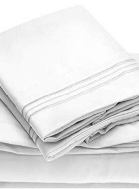 White Bed Sheet Set fitted flat Bedding SetS tWin/king/queen