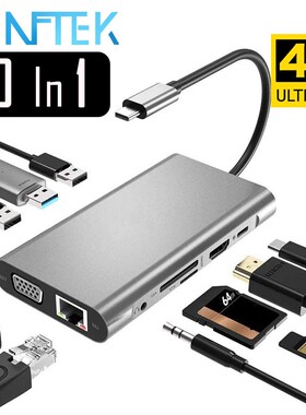 USB Type C To HDMI 4K VGA Adapter RJ45 Lan Ethernet SD TF US