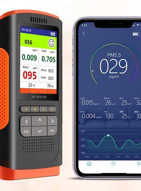 Formaldehyde Detector Air Quality Monitor Portable Display