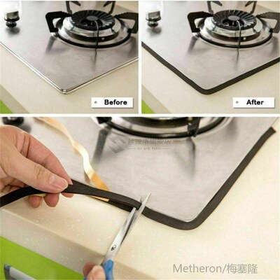 1Rolls 2m Kitchen Gas Stove Gap Sealing Adhesive Tape Anti F