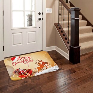 60*40cm Christmas Mat Outdoor Carpet Doormat Santa Ornaments