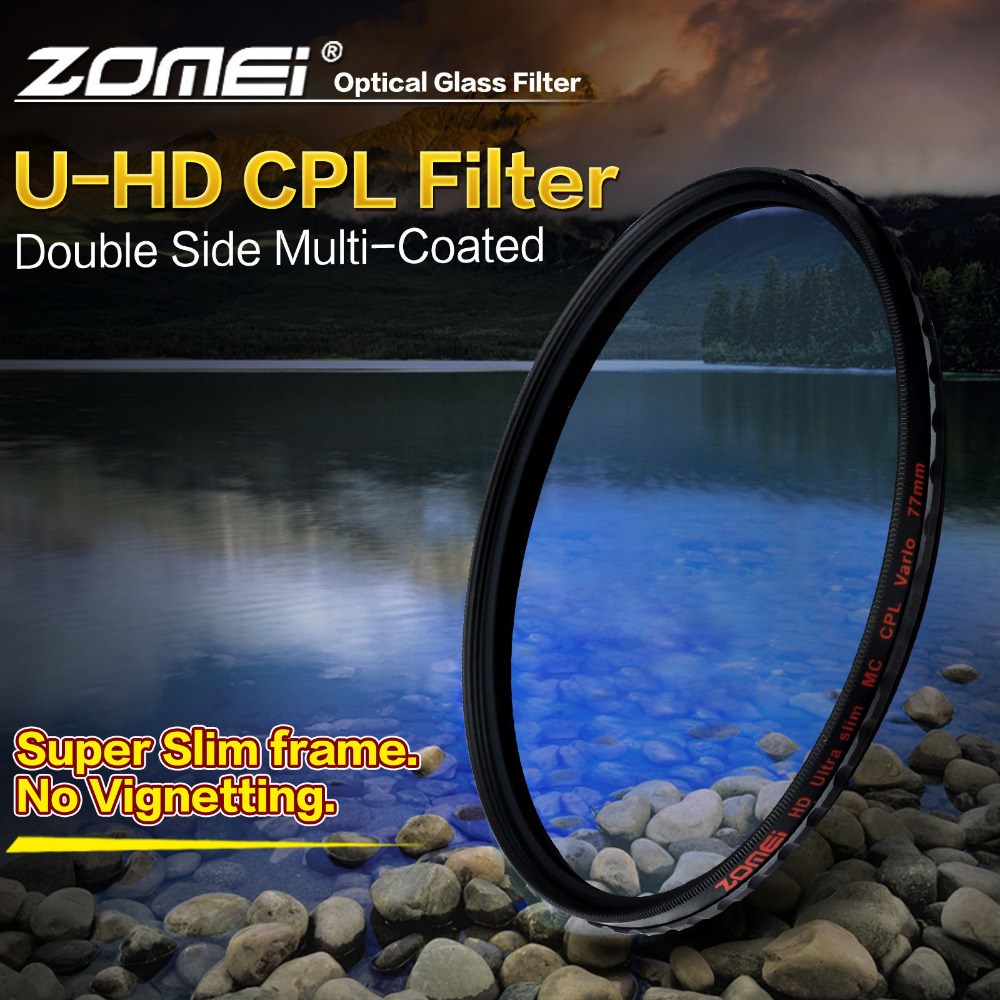 ZOMEI HD Optical Glass CPL Filter Slim Multi-Coated Circular