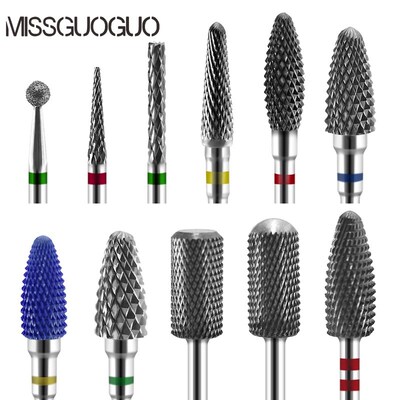 MISSGUOGUO Carbide Nail Drill Bits Rotary Milling Cutters f
