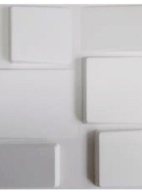 Textured 3D Wall Panels Decorative Wall Tiles Matte White Pa