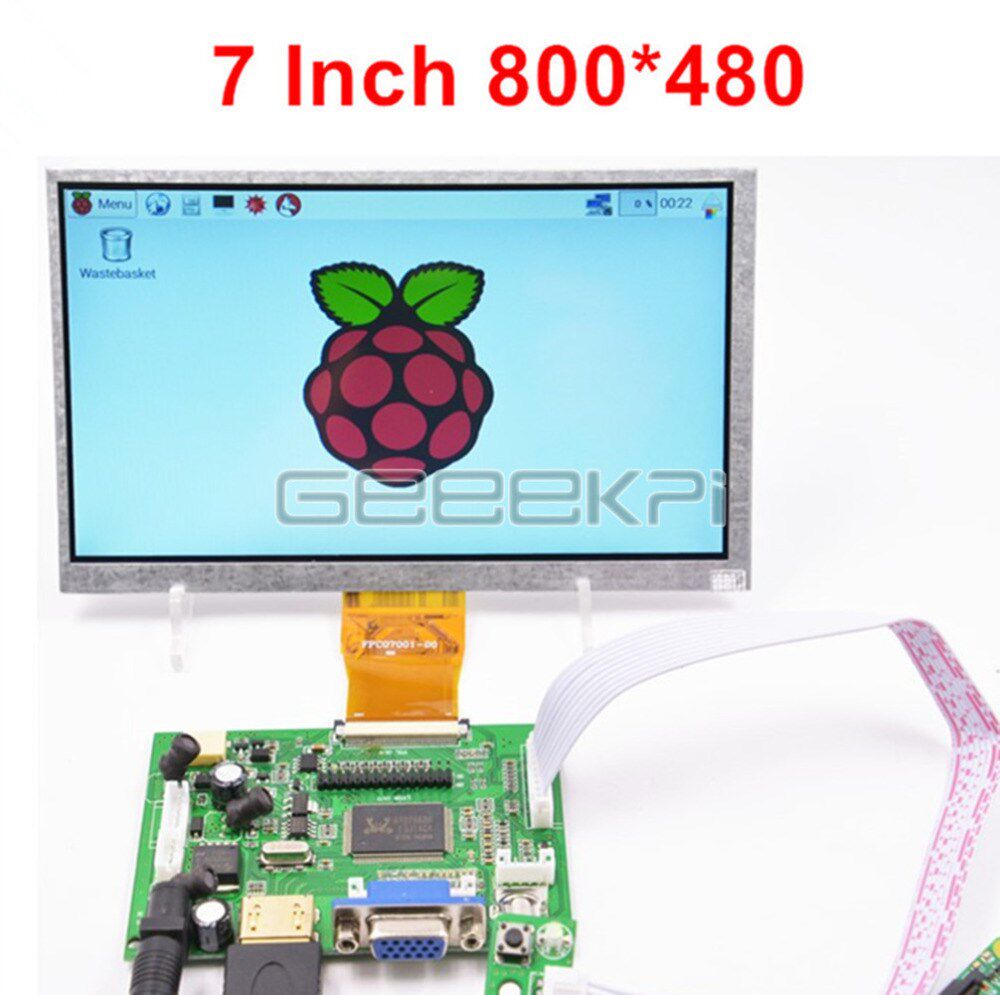 GeeekPi 7 Inch 1024*600 TFT LCD Monitor Screen + Driver Boar