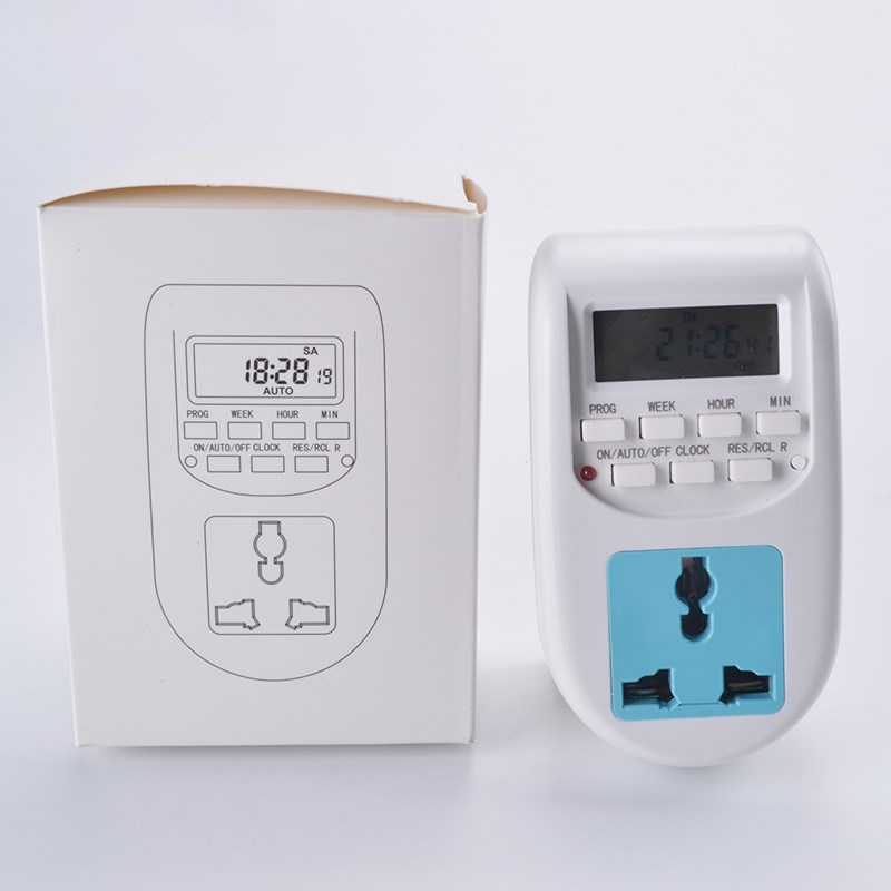 Digital Time Switch Timer With UK EU Socket Weekly Programma