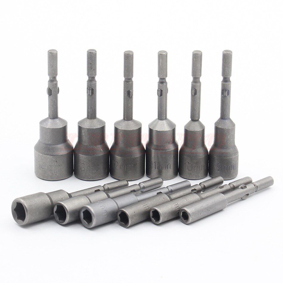 12pcs 801 set Round Shank Power Nut Driver Setter Magnetic H