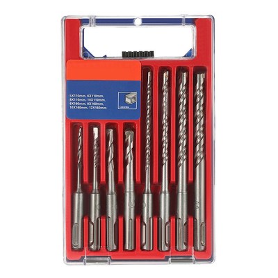 8pcs YG8 Impact Drill Bits Set Carbide Masonry Drills Rotary
