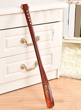 Stick Shoe-Horn Lifter Hanging-Loop Home Wooden Long-Handle