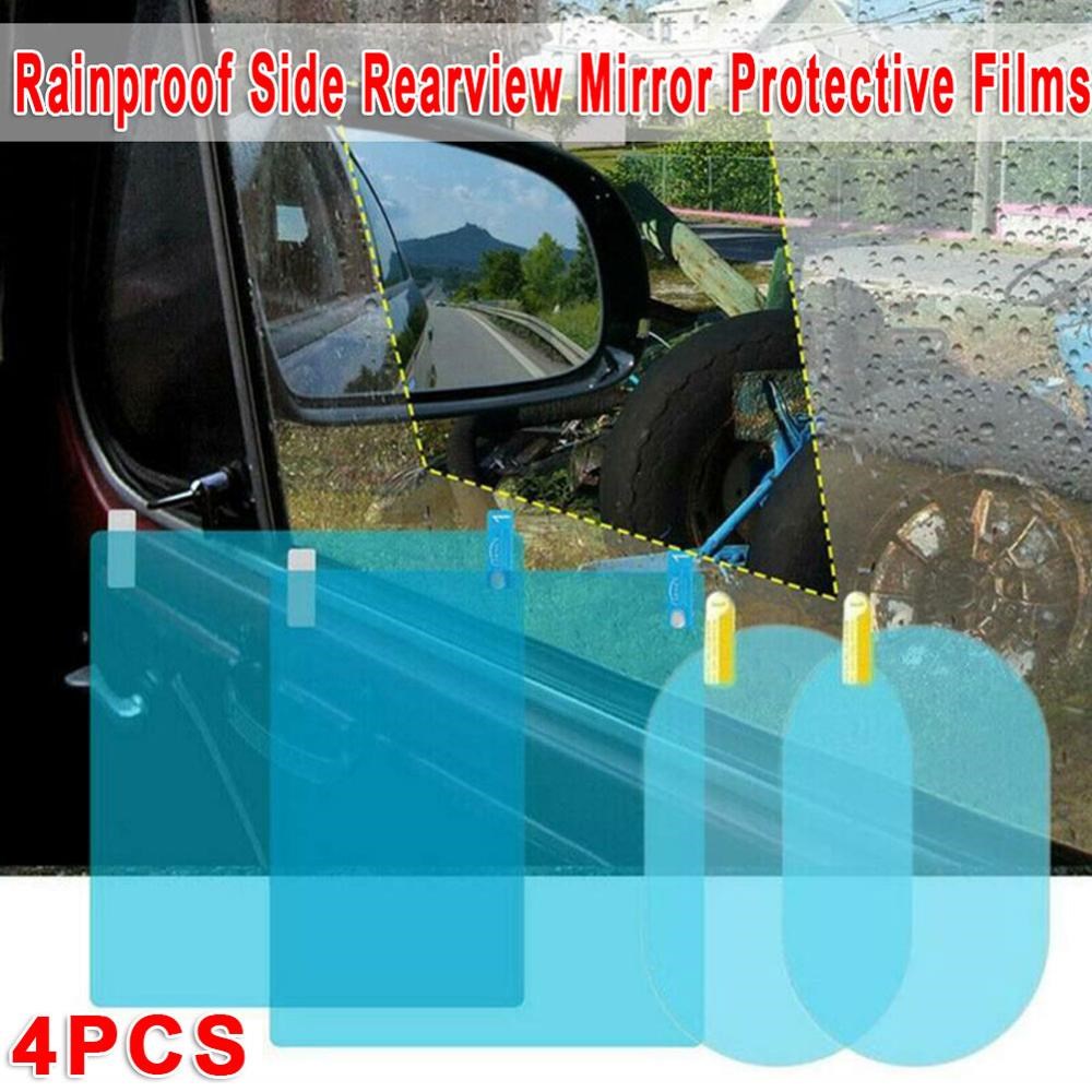 4pcs/set Car Mirrors Glass Anti Fog Film PET Nano Coating M