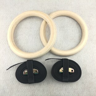 Professional Wood Gymnastic Rings Gym Rings with Adjustable