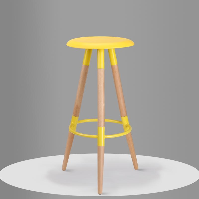 Solid wood modern bar stool bar table high stool simple fash