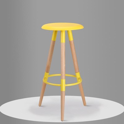 Solid wood modern bar stool bar table high stool simple fash