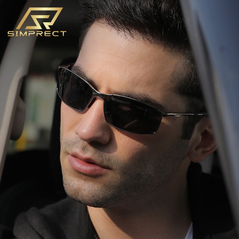 SIMPRECT Polarized Sunglasses Men 2020 Square Driver's Phot
