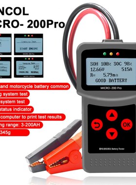 Micro 200Pro 12V 24V Car Battery Tester Digital Alternator